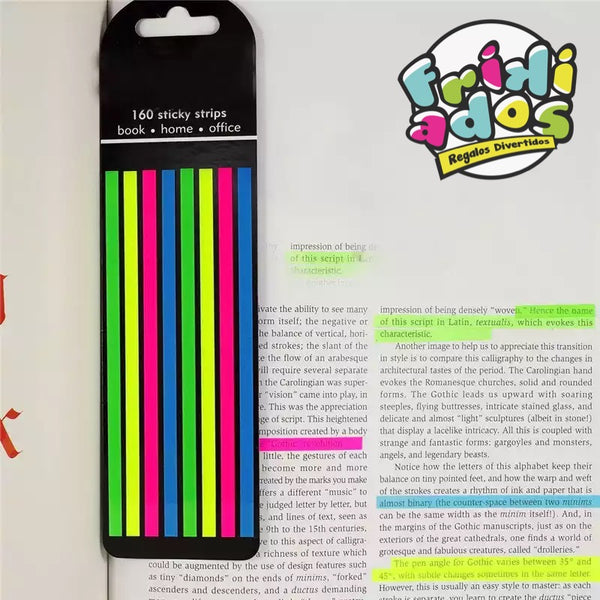 Sticky Notes Transparentes para Destacar. 160U, 20x6cms