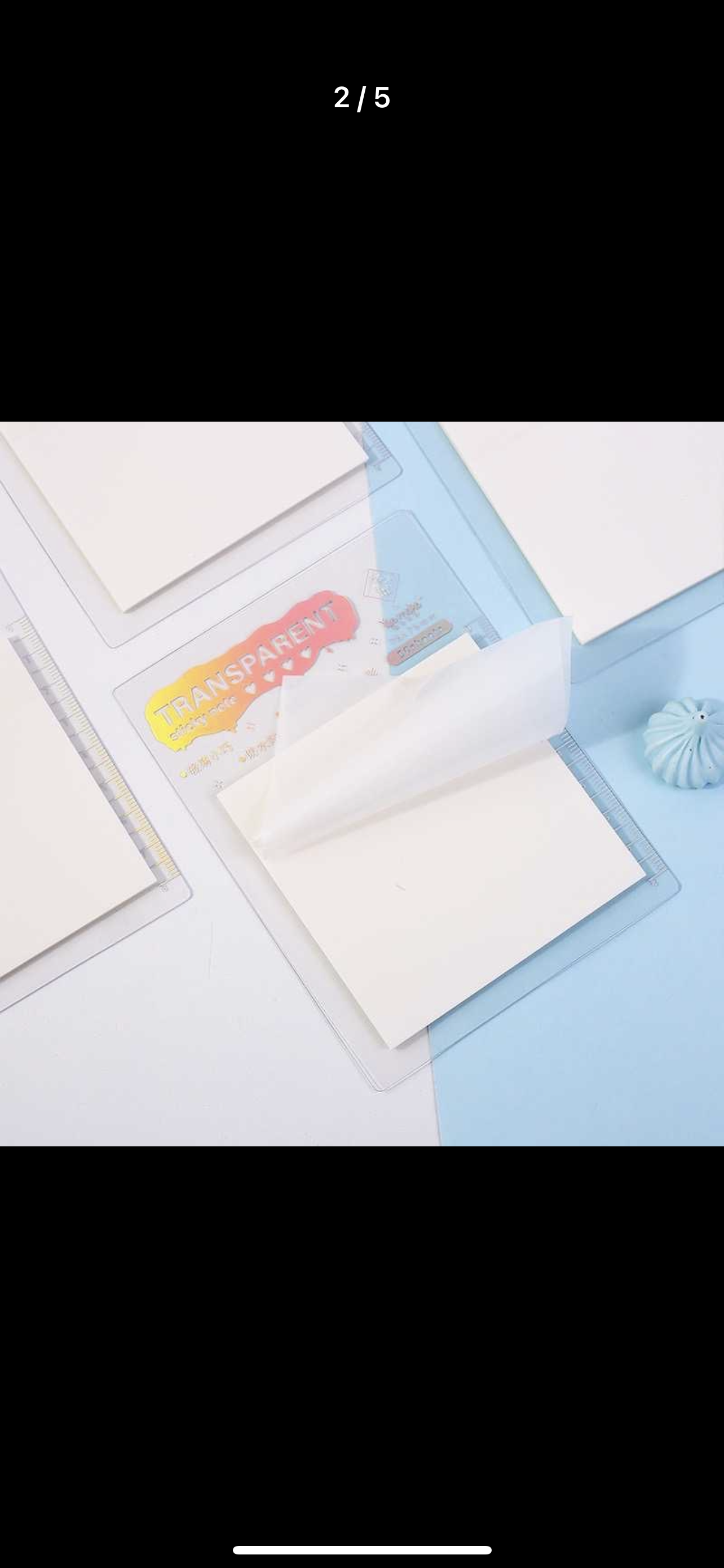 Post It Transparente (50U), Tono Blanco