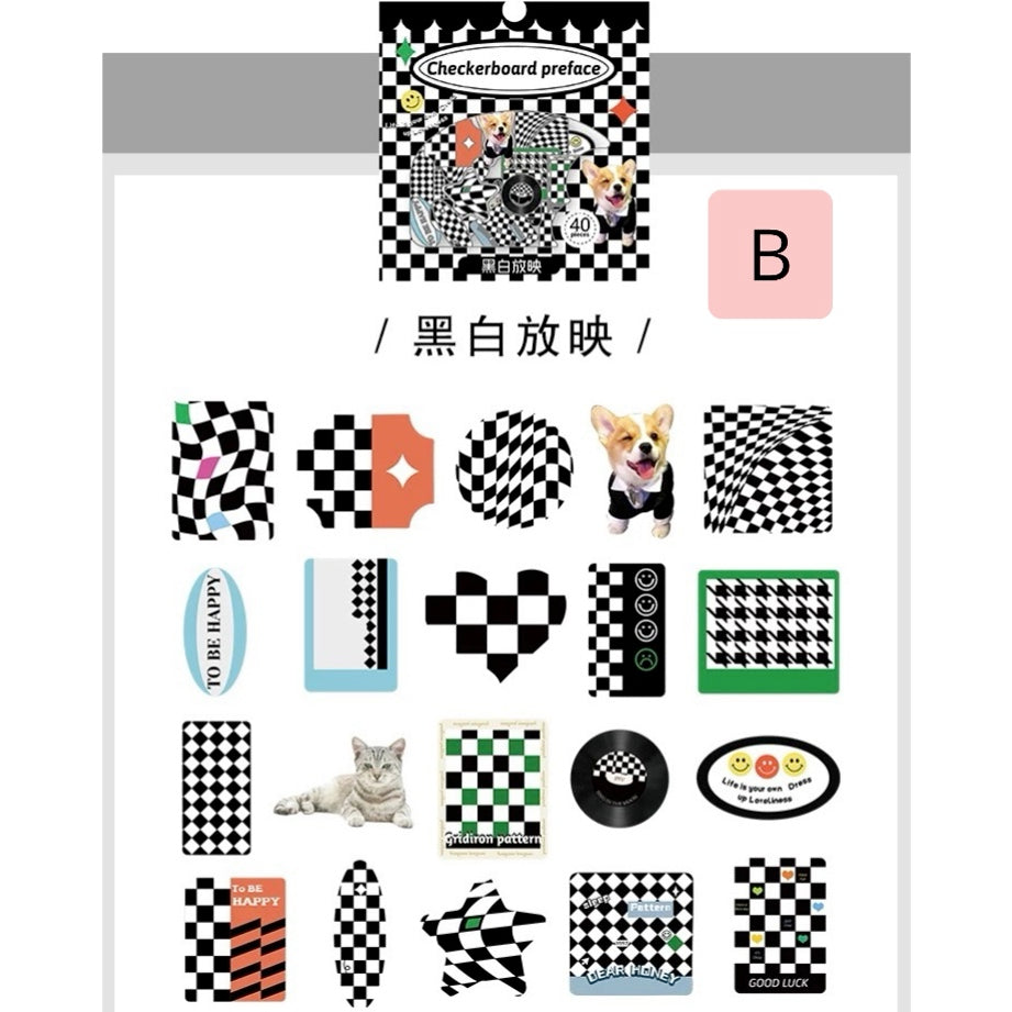 Set 40 Stickers “Patrones Geométricos”
