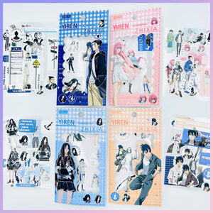 Set 4 Láminas de Stickers “Anime”