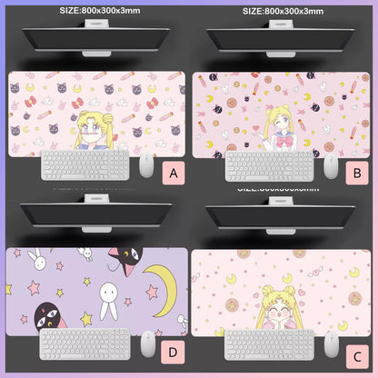 Mouse Pad XL “Sailor Moon”, calidad premium acolchado (4mm grosor), 60x30cms