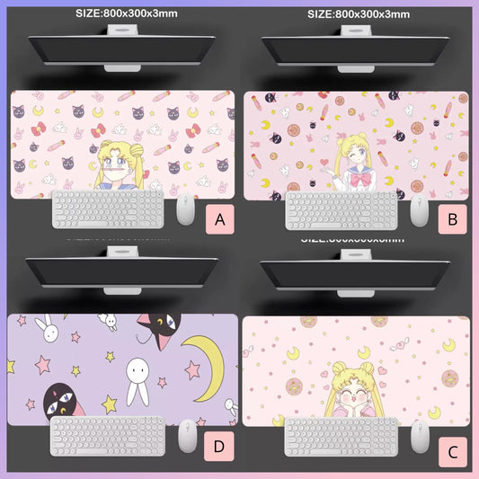 Mouse Pad XL “Sailor Moon”, calidad premium acolchado (4mm grosor), 60x30cms