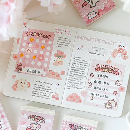 Set 80 Notas “Sakura”, 8x6cms