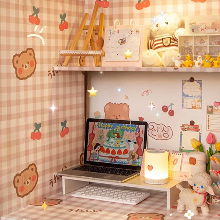 Papel adhesivo “Cute”, impermeable al agua + Espátula y Cutter para Instalación. 5Metrosx45Cms