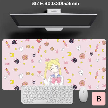 Mouse Pad XL “Sailor Moon”, calidad premium acolchado (4mm grosor), 60x30cms
