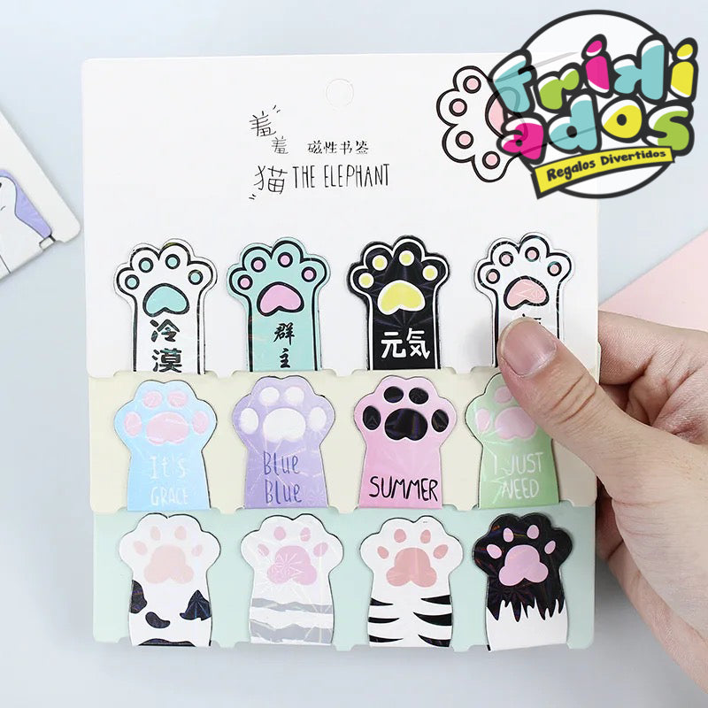 Set 4 Marcapáginas Imantados “Patitas”