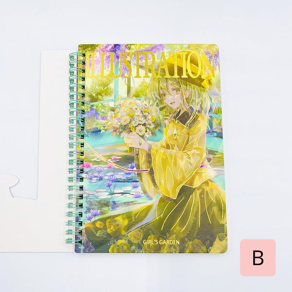 Cuaderno con Espirales “Girl’s Garden”, 70 Hojas con Líneas 21x15cms