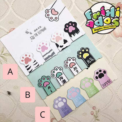Set 4 Marcapáginas Imantados “Patitas”