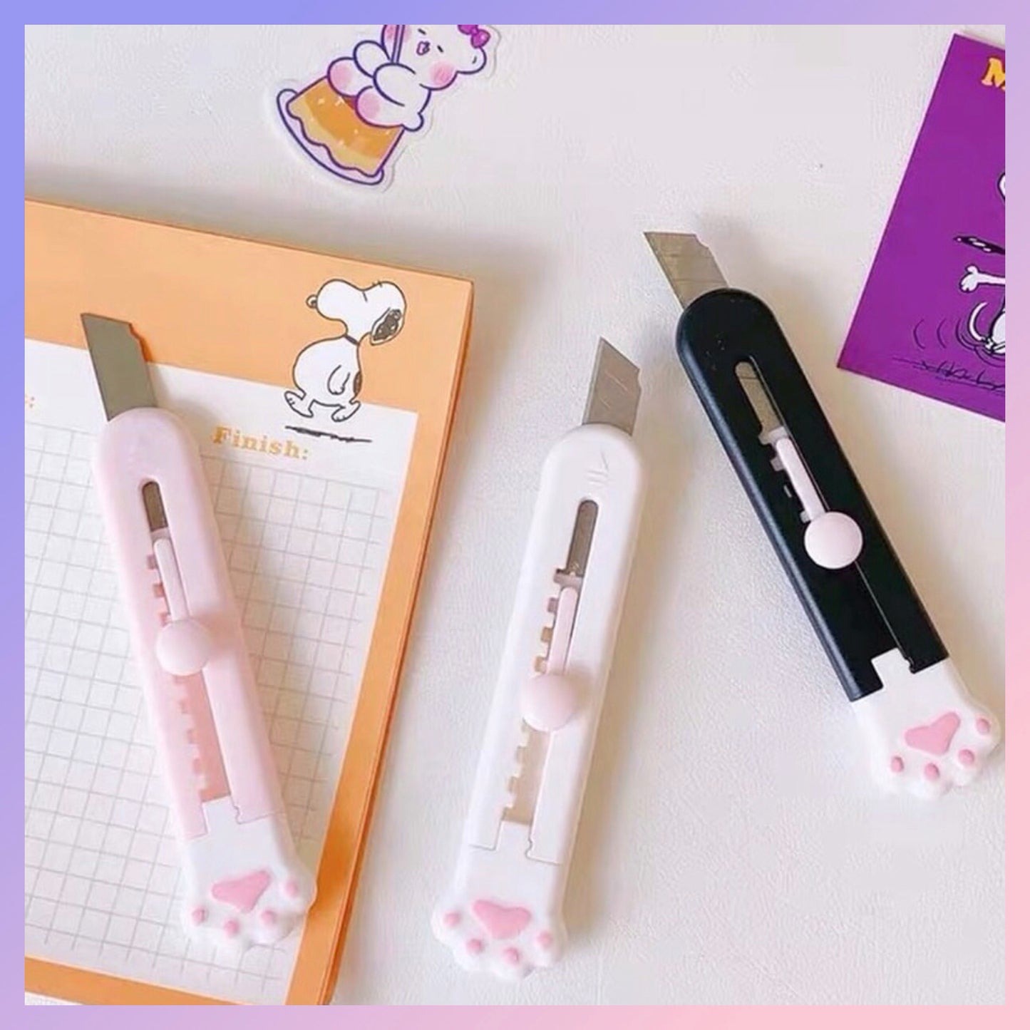 Cutter “Gatito 🐱”, con clip sujetador